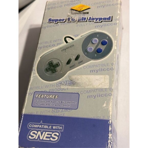New Myiicco 16 Bit Joypad Controller for Super Nintendo SNES System Control Pad - Picture 1 of 4
